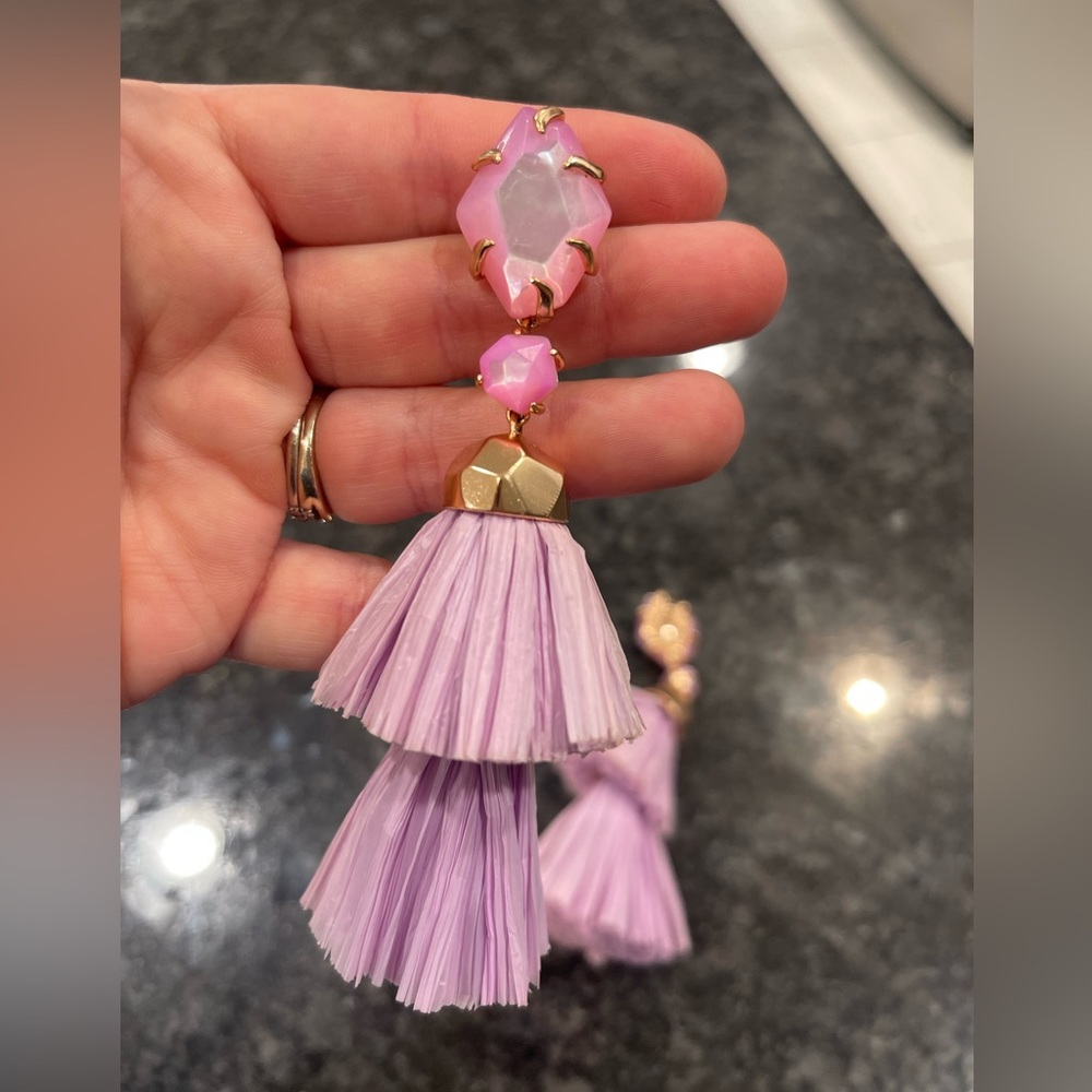 Kendra Scott Lilac Statement Earrings